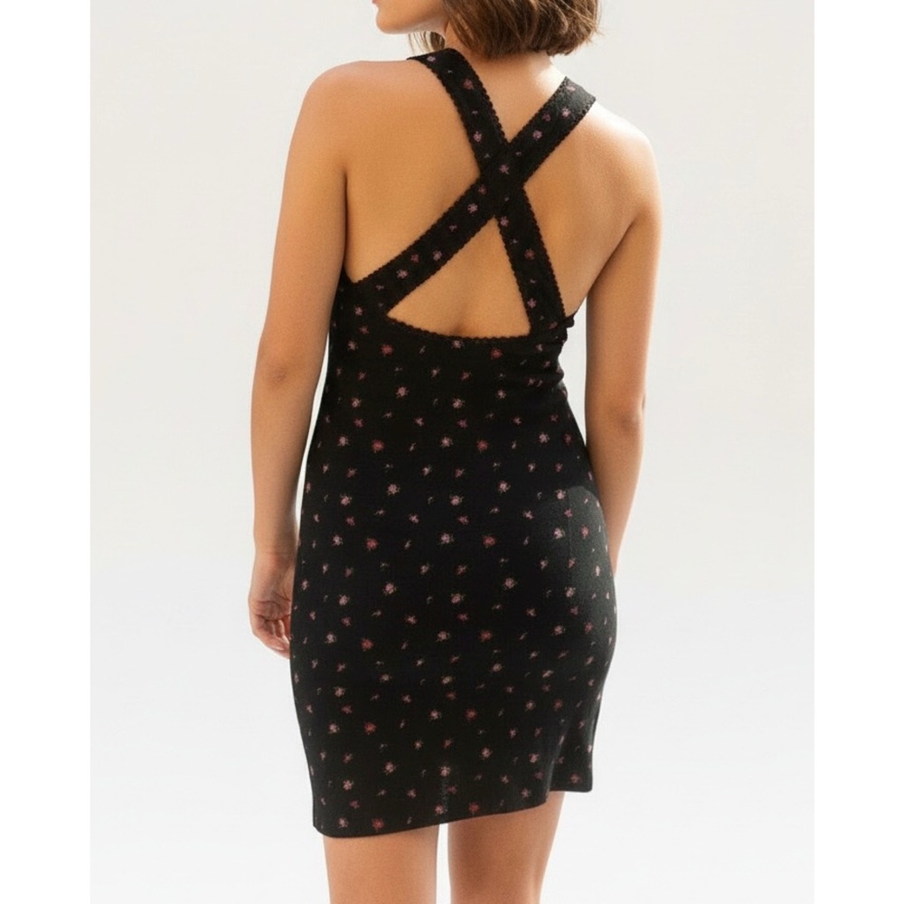 ROUJE PARIS Addie Mini Dress, Black Floral, FR36/US4 - Picture 6 of 15